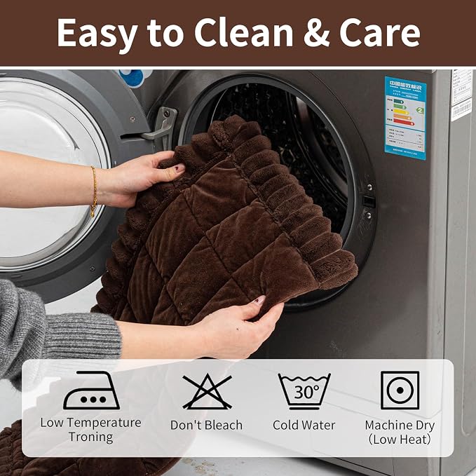 Couch Covers for Dogs, Pet Couch Covers for Recliner, Couchs Protector for Dogs, Sofa Cover for Pets Washable, Dog Cover for Couch, Velvet Couchs Protector for Pets(1PC,Dark Brown,27.6"×27.6") - Image 6