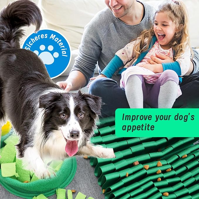 Snuffle Mat for Dogs, Pet Snuffle Mat for Small and Medium Dogs, Interactive Sniff Mat Feeding Mat for Puppies, Slow Feeder Dog Treat Mat for Training and Stress Relief - Image 3