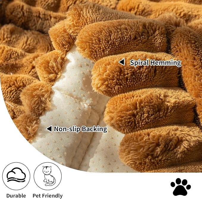 Sofa Couch Cover, Sofa Covers for Dogs Washable, Non-Slip Striped Sofa Slipcovers for Sectional Sofa, Sofa Cover Furniture Protector for L Shaped(Light Brown, 27.6"x 59") - Image 3
