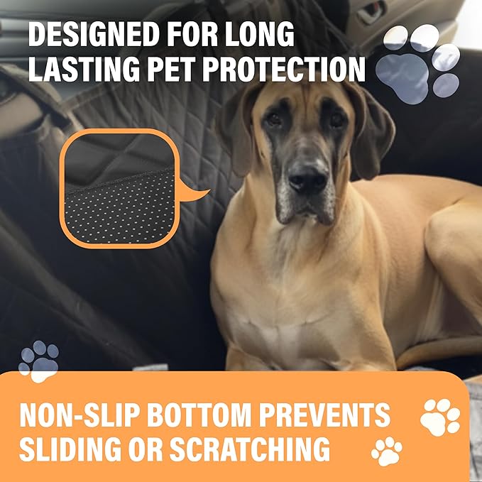 Active Pets Dog Car Seat Cover Car Seat Protector- Dog Seat Cover for Back Seat of SUVs, Trucks, Cars - Waterproof & Convertible Vehicle Hammock for Car Backseat - Mesh Window- Blue, XL - Image 6