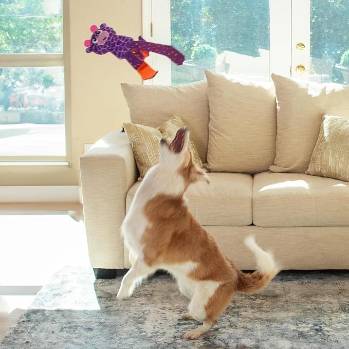 Outward Hound by Nina Ottosson Silly Legz Interactive Plush Dog Puzzle Dog Enrichment Toys, Plush, Floppy, Long, Giraffe, Purple - Image 5