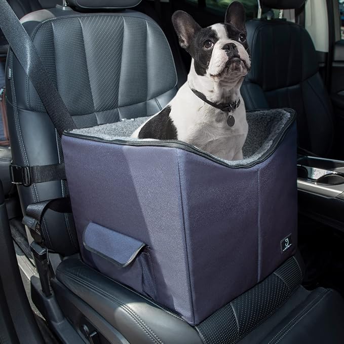 A 4 Pet Dog Car Seat for Small Dog, Booster Travel Pet Seat with Safety Seat Belts & Storage Bags, Portable Comfortable Pet Seat for Dogs Under 25 lbs by A4PET
