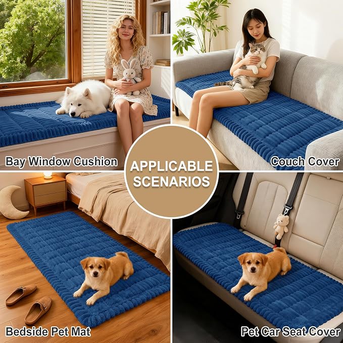 hyha Couch Cover for Dogs, Washable Non Slip Plush Flannel Sofa Protector | Thick Flannel, Anti-Slip Backing, Pet Hair & Scratch Protection, Fits Sofa & Loveseat (27.6" x 88") - Image 4