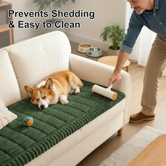 Smiry Couch Cover for Dogs, Non Slip Washable Sofa Protector for Pets | Soft Furniture Cover for Leather & Fabric Couches, Cozy Protect Against Fur, Dirt & Messes, Pet Friendly, 43"x63" - Image 7