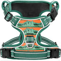 Timos Dog Harness, No Pull Large Sized with 3 Buckles, Wilderness, XL | Reflective, No Choke, Easy On & Off, Adjustable Soft Padded, Front & Back 2 Clips and Control Handle for Walking Training by Timos
