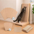 Marsui 12 Pack L Shape Cat Scratcher Replacement Pads, Self Adhesive, Beige | Fits Couch, Walls, and Cat Posts, Protects Furniture from Claws, Peel and Stick Backing, Cuttable, Ideal for Indoor Cats by Marsui