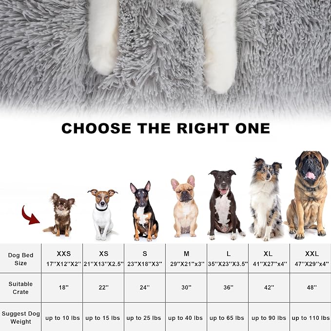 Bedfolks Waterproof Dog Crate Bed, Plush Dog Pad, 35"x23", Solid Light Grey | Faux Fur Plush Cover, Removable Washable Outer, Waterproof Inner Lining, Non-Slip Base, Crate Pad and Dog Pillow - Image 7