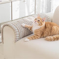 MYSKY HOME Chair Covers, Non-Slip Couch Cover, Oatmeal, 27.6" x 27.6" | Recliner Chair Covers, Soft & Thick Chair Arm Covers Protectors, for Living Room, Pet Friendly, Couch Cushion Covers by MYSKYHOME