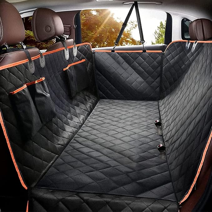 Dog Car Seat Cover for Back Seat,100% Waterproof Scratch Proof Nonslip Seat Cover,600D Heavy Duty Scratch Proof Nonslip Durable Soft Dog Hammock by Elouta
