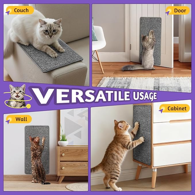 ENONCI Corner Cat Scratcher, 23.6x11.8 Furniture Furniture Protector Couches & Walls​ - Image 5