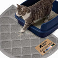 GORILLA GRIP Cat Litter Box Mat, Cushioned Coil Mesh Litter Trapping Mats, Scatter Control Supplies for Less Mess, Phthalate Free, Ultra Deep Catch Grooves, Rinse or Vacuum to Clean, 30x20 Gray by Unknown