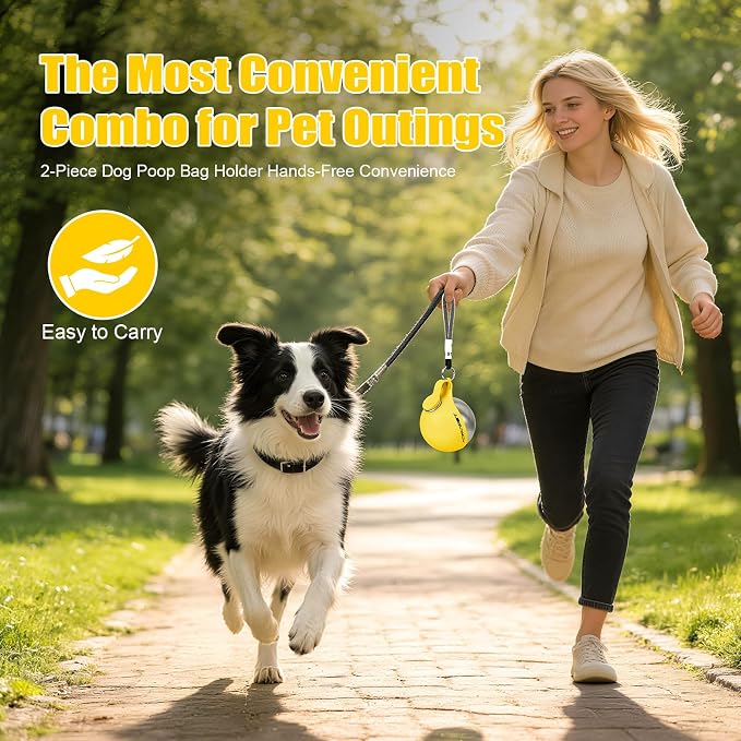 Portable Dog Water Bottle 10oz Stainless Steel Travel Dog Water Dispenser with Bowl No-Spill Puppy Water Bottle for Walking Hiking Small Dog Water Bottle (Yellow) - Image 2