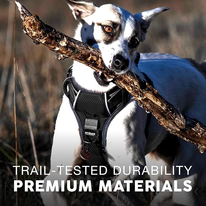 Embark No Pull Dog Harness, Reflective Adjustable Training Vest, No Choke | Adjustable straps fit all dog breeds with sturdy hooks; 360° reflective trim, soft padded Harness Design for All Dogs - Image 5