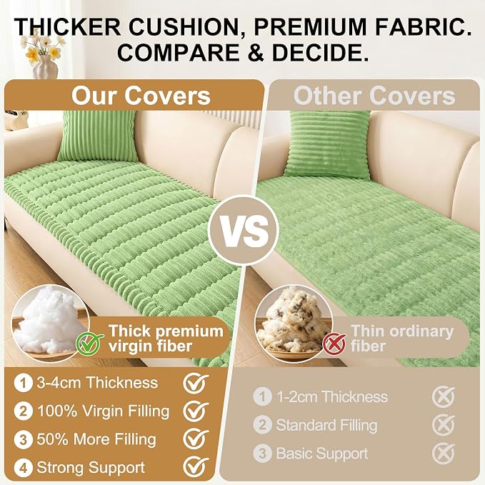 Smiry Couch Cover for Dogs, Non Slip Washable Sofa Protector for Pets | Soft Furniture Cover for Leather & Fabric Couches, Cozy Protect Against Fur, Dirt & Messes, Pet Friendly, 27.6"x27.6" - Image 5