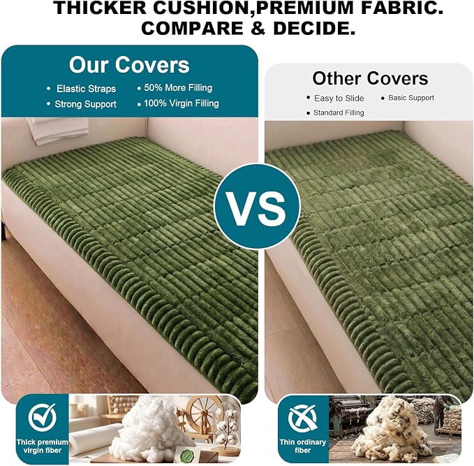 NILUOH Couch Cover for Dogs Washable, Non-Slip Sofa Protector 27.6"x82.7" | Dog Couch Cover, Soft Quilted Flannel, Scratch & Stain Resistant, Machine Washable, Suitable for Leather & Fabric Couch - Image 2
