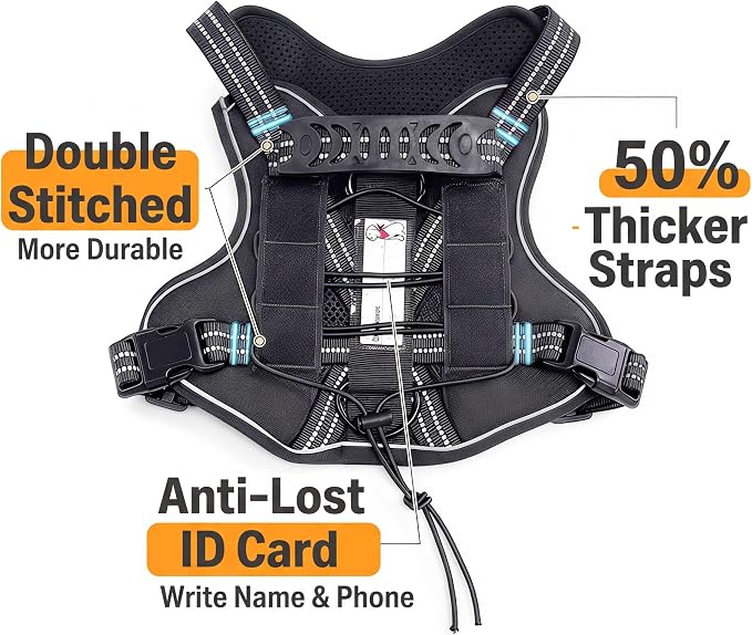 3-in-1 Dog Vest Harness Leash Set for Daily,Service,Training Animal Medium - Image 5