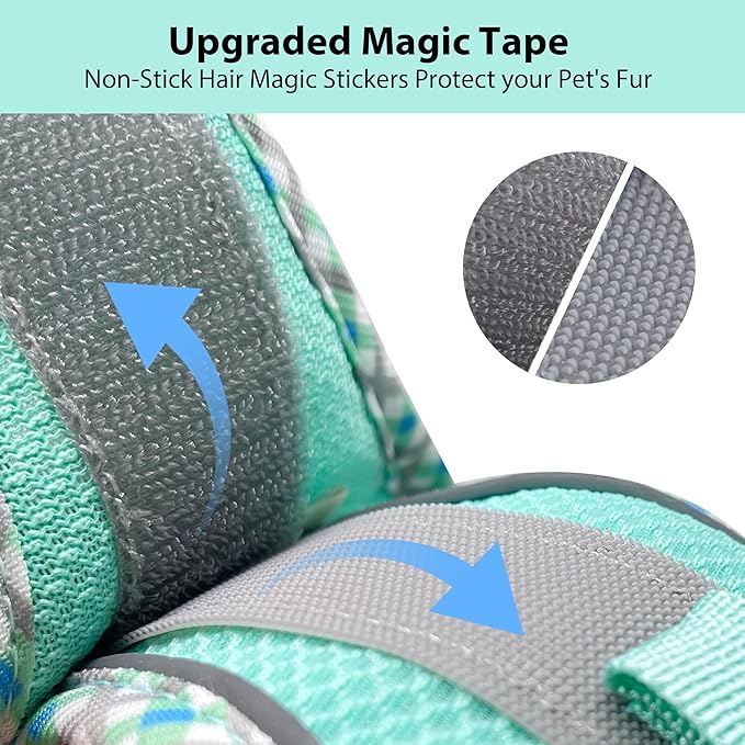 Small Dog Harness and Leash Set with Magic Tape, Turquoise-Pink XS | No Pull Step-in Vest for Puppy, Breathable Mesh, Reflective & Escape-Proof Design, Outdoor Use for Chihuahua, Maltese - Image 6
