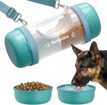 Dog Water Bottle Portable 33.5oz with Food Container & 2 Bowls | Feeding & Hydration, 13.5oz Food Storage, 13.5oz Travel Water Bowl, 6.5oz Food Bowl, Portable Pet Dispenser for Hiking Beach by Aurapaws