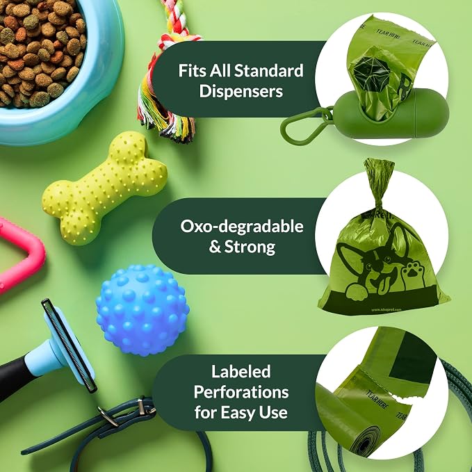 Reli. Poop Bags Rolls | Dog Poop Bags for Dogs (360 Count) | Biodegradable | Leak-Proof | 9x13" | Green Dispenser | Oxobiodegradable | Unscented - Image 4