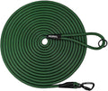 Long Dog Leash, 10ft 30ft 50 feet Heavy Duty Dog Training Leash, Aviation Aluminum Auto Locking Carabiner, Nylon Rope Long Line Check Cord Recall Lead for Yard,Playing,Camping,Dark Green,30FT by MORXIL