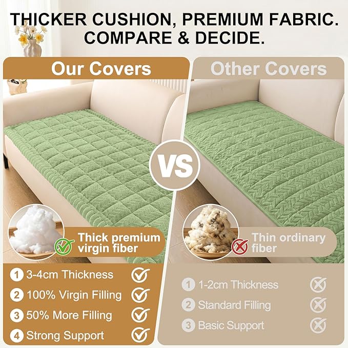Smiry Couch Cover for Dogs, Non Slip Fuzzy Pet Sofa Arm Covers Washable | Sofa Slipcovers for Armrest & Backrest, Soft Thick Furniture Protector for Cats Dogs, Against Fur, Dirt (20"x24", 2 Pack) - Image 5
