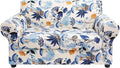 hyha Stretch Couch Cover, Sofa Covers for 2 Separate Cushion Couch Washable | Loveseat Cover, Floral Pattern, Printed, 3 Pieces, 2 Seater Furniture Protector with Elastic Bottom for Dogs, Pet Friendly by hyha