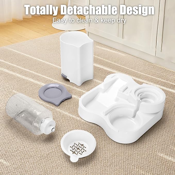 2 in 1 Pet Feeder and Water Dispenser, Automatic Cat Food and Water Dispenser, Gravity Pet Feeder for Small Medium Dog Puppy Cat Kitten - Image 6