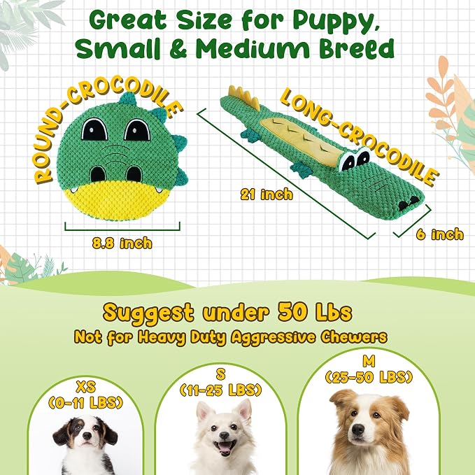 XIUGOAL Interactive Dog Toys for Small Medium Dogs - 2 Pack Puppy Toys for Boredom and Teething, No Stuffing Squeaky Puppy Chew Toys with Crinkle, Treat Dispenser and Holds a Bottle - Image 6