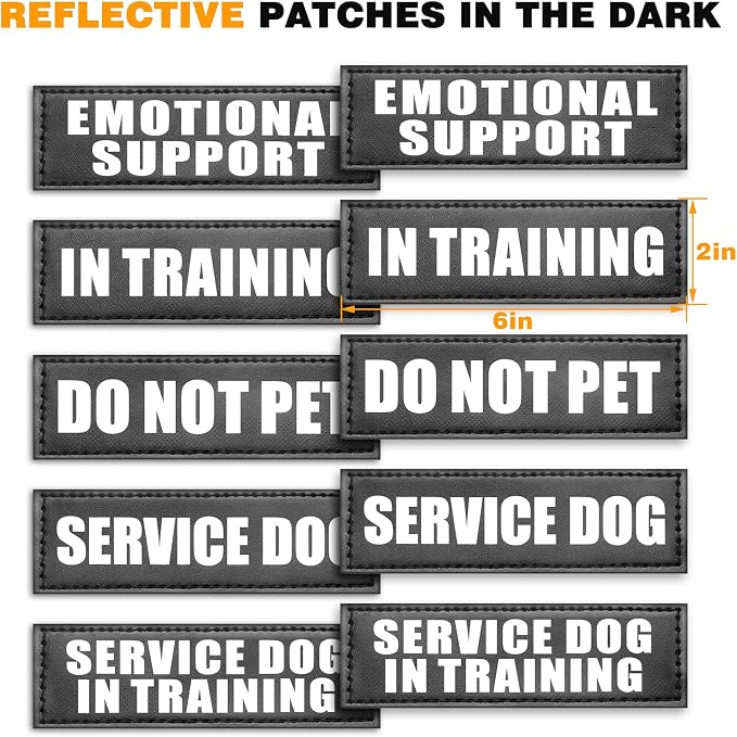 Service Dog Vest Harness for Large Dog, Tactical Working MOLLE Vest with 10 Pet Patches, No Pull Heavy Duty Harness for Training Walking - Image 7