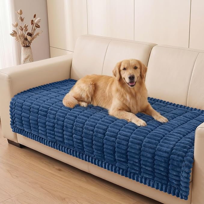 Smiry Couch Cover for Dogs, Non Slip Washable Sofa Protector for Pets | Soft Furniture Cover for Leather & Fabric Couches, Cozy Protect Against Fur, Dirt & Messes, Pet Friendly, 35.4"x95" by Smiry