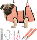 PatiencET Dog Grooming Hammock Kit | For Cats & Dogs up to 17 lb, Hanging Harness and Sling for Nail Trimming, Includes Clippers/Trimmer, File & Comb, Orange S by patiencET
