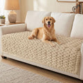 Smiry Non Slip Couch Covers for Dogs, Scratch Resistant Pet Sofa Protector | Machine Washable Soft Fuzzy Thick Furniture Cover for Sofa Loveseat Sectional Large Dogs, Khaki, 43" x 63" by Smiry