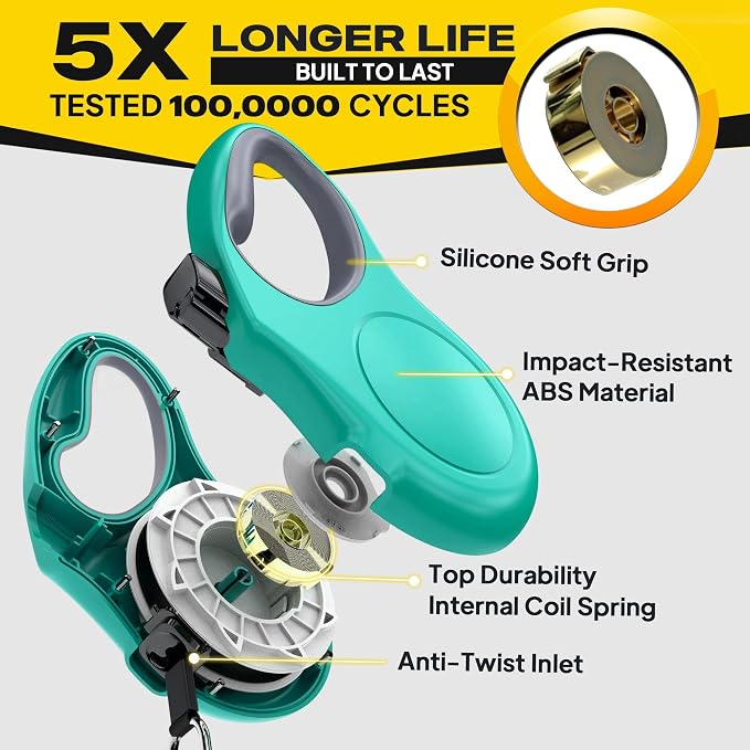 Fida Retractable Dog Leash Large Breed, Heavy Duty 16 ft Dog Walking Leash, up to 110 lbs, 360° Tangle Free, Teel - Image 4