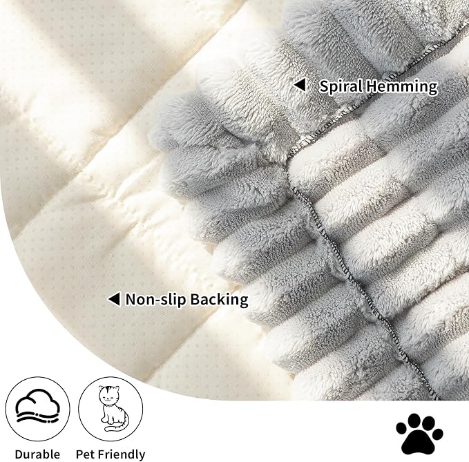 Sofa Couch Cover, Sofa Covers for Dogs Washable, Non-Slip Striped Sofa Slipcovers for Sectional Sofa, Sofa Cover Furniture Protector for L Shaped(Light Grey 27.6"x 82.7") - Image 3