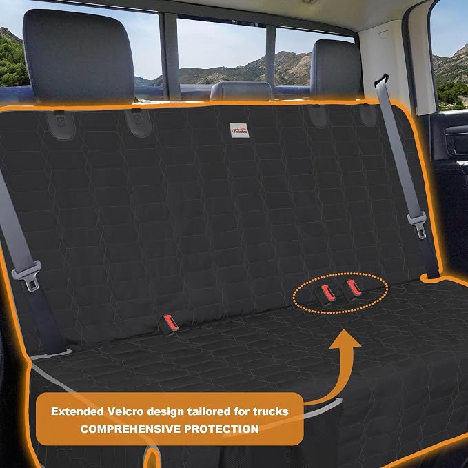 Reliadura Dog Car Seat Cover for Back Seat,Washable Bench Seat Cover for Truck,Nonslip Backseat Cover Protector for F150/Ram1500/GMC Sierra/Toyota/Chevrolet Silverado,Car Seat Covers for Dogs - Image 5