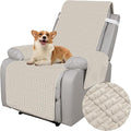 Foxdecor Recliner Chair Covers, Recliner Cover Non-Slip Chair Covers, Washable Recliner Couch Cover Furniture Protector, Cover for Recliner Chair with Elastic Straps. (Cream, 23" W) by Unknown