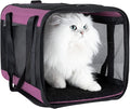 Soft Pet Carrier for Large and Medium Cats, 2 Kitties, Small Dogs. Easy to Get Cat in, Great for Cats that Don't Like Carriers (Viva Magenta) by petisfam