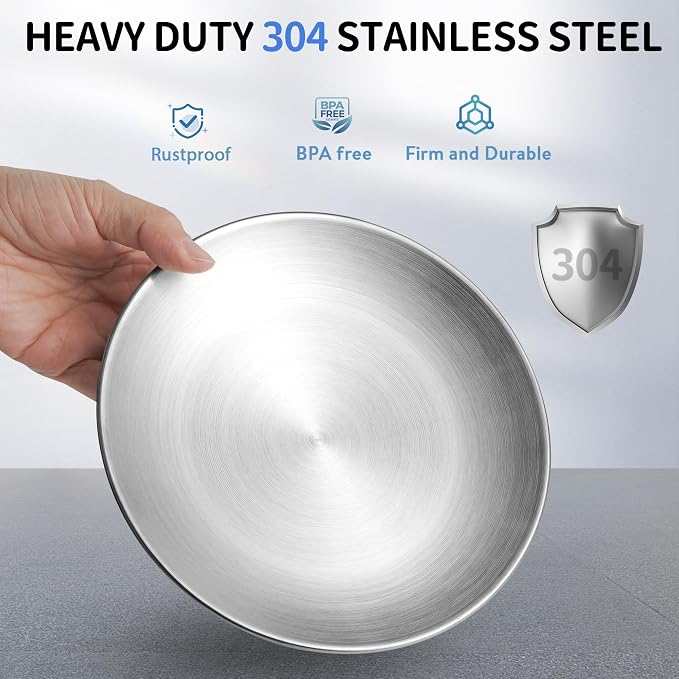 WROSWT Elevated Cat Bowls, 304 Stainless Steel Raised Cat Dishes, Extra Wide Shallow Cat Bowl for Whisker Fatigue Relief & Flat-Faced Breeds, Anti-Vomiting Kitten Feeder with Detachable Stands, 2 Set - Image 4
