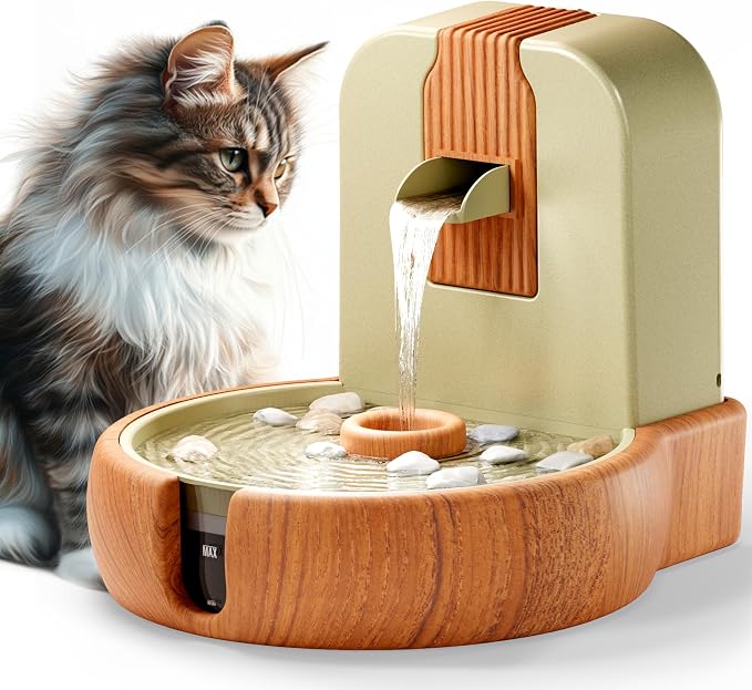 Cat Water Fountain – Eco-Friendly Zen Cat Fountain with Feng Shui Design, Splash-Free, Easy to Clean, Premium Filtration, Water Fountains for Cats Indoor, Great Cat by Unknown