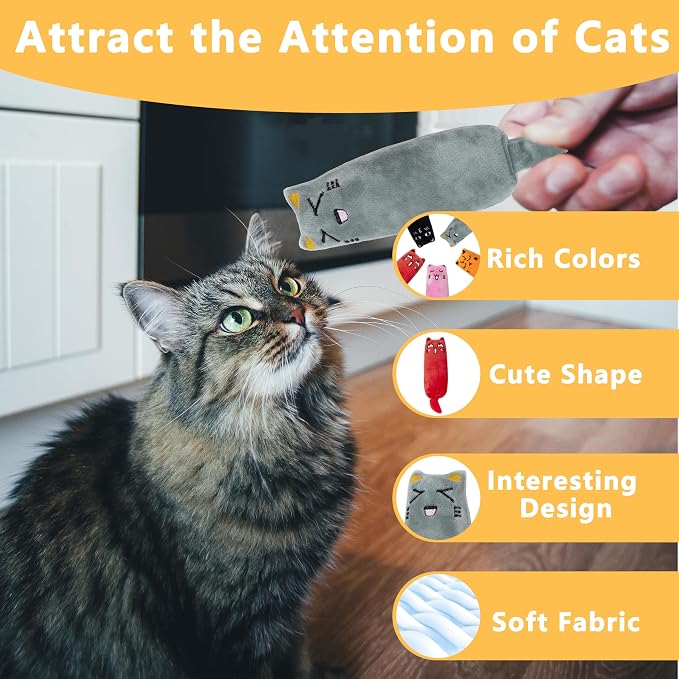 5pcs Catnip Toys, Funny cat Toy, bite Resistant cat Toys | Indoor Cartoon cat Toys for cat,cat chew Toys - Image 4