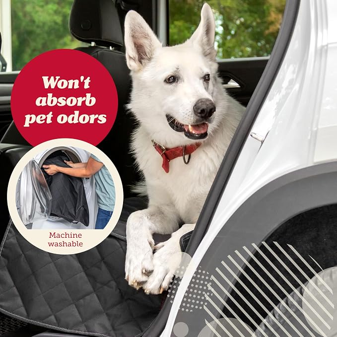 Lusso Gear Car Seat Cover & Protector for Dogs - Non-Slip Waterproof Seat Covers for Trucks & Cars - Universal Fit Dog Backseat Protector - Machine-Washable Pet Travel Accessories - Gray, Large - Image 6