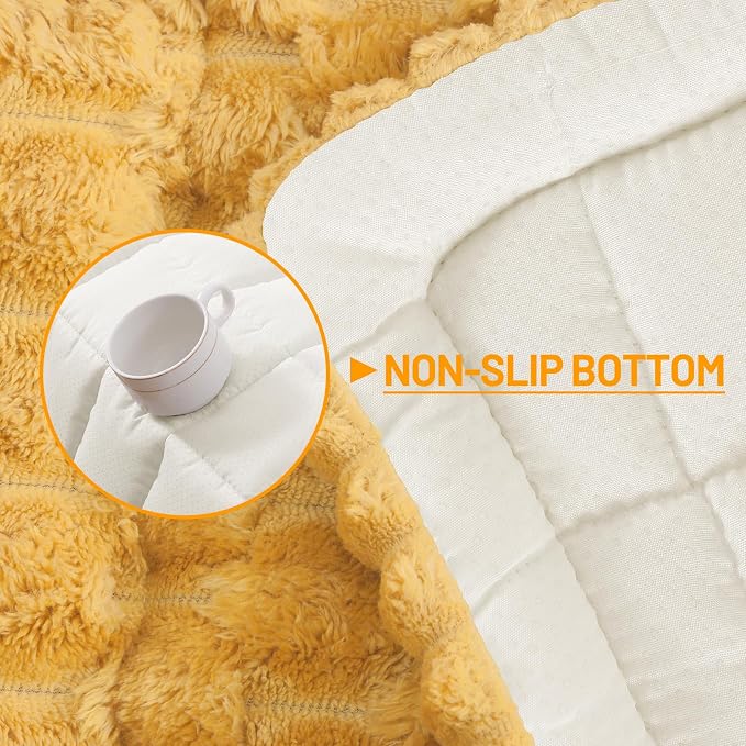 Smiry Non Slip Couch Covers for Dogs, Scratch Resistant Pet Sofa Protector | Machine Washable Soft Fuzzy Thick Furniture Cover for Sofa Loveseat Sectional Large Dogs, Mustard Yellow, 27.6" x 70.9" - Image 11
