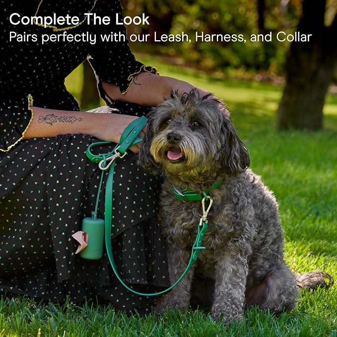 Wild One Dog Poop Bag Holder and Dispenser with Leash Attachment, Leak Proof, Easy Twist Top for Refills, Includes 1 Roll Bags, Lilac - Image 7
