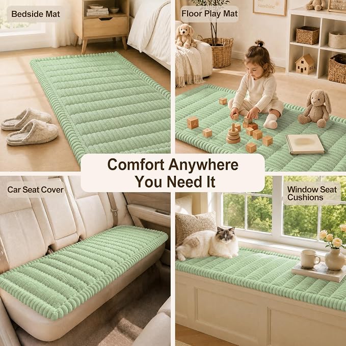 decorUhome Couch Cover for Dogs, Non Slip Fuzzy Thick Pet Sofa Protector | Pet Friendly, Couch Covers for Sofa, Machine Washable, Fits Armrests, Single Seats & Backrest Cushions, Green, 27.6" x 27.6" - Image 9