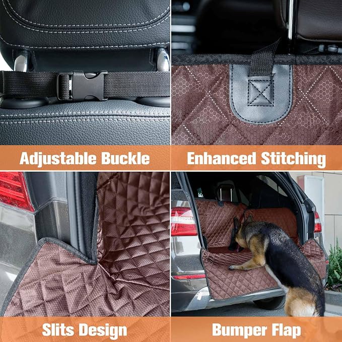 PETICON SUV Cargo Liner for Dogs, Trunk Cover with Bumper Flap Protector | Waterproof Pet Cargo Cover with Side Flaps, Dog Car Seat Cover with Non-Slip Mat, Prevents Scratches, Pet Hair, Mud, and Dirt - Image 7