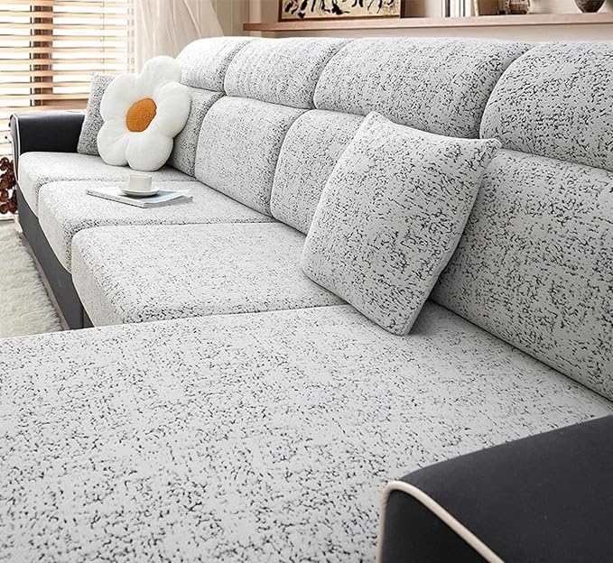 Stretch Sofa Slipcover, 2026 Upgraded Non Slip Couch Cover with Adjustable Straps, Pet Dog Cat Friendly Furniture Protector for 3 Seater, Washable for Living Room by Unknown