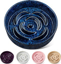 vancasso Slow Feeder Dog Bowl, 1.5 Cup Ceramic Puzzle Dish for Medium Breed | Maze Dog Food Bowl for Fast Eaters, Slow Feeding Design for Medium Dogs, Promotes Healthy Eating Habits, Blue by vancasso