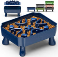 UPSKY Slow Feeder Dog Bowl with Raised Design for Healthy Eating Blue | Raised Slow Feeder Dog Bowls, Slow Dog Feeder Bowl with Anti-Choking Maze Puzzle for Small & Medium Breeds, 2-6 Cups Capacity by UPSKY