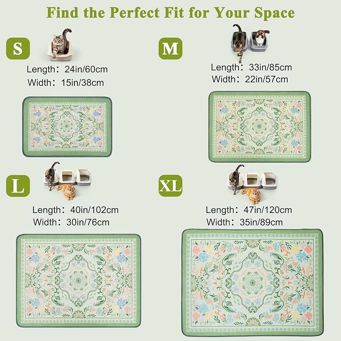 Unicorn Catcher 33"x22" Cat Litter Mat Machine Washable Litter Trapping Pad | Kitty Paw Friendly Padding With Breathable 3D Air Mesh Technology And A Non-Slip Base To Keep Home Floors Debris-Free - Image 6
