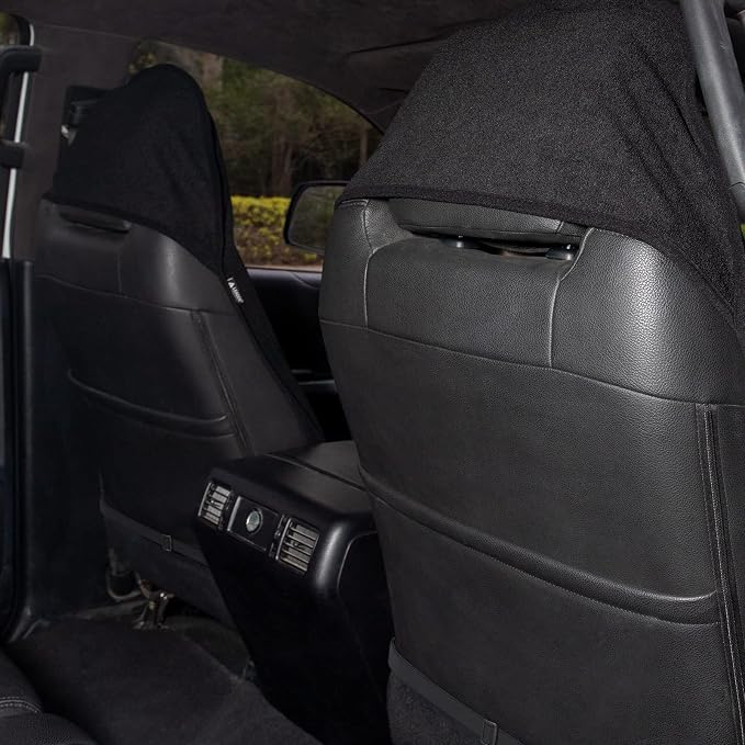 Leader Accessories Waterproof Towel Front Bucket Seat Covers, 2pcs Black | Universal Non-Slip, Fits Car Truck SUV, Machine Washable, For Dog & Kid, Pets, Yoga, Gym, Beach, Swimming, Outdoor Sports - Image 3